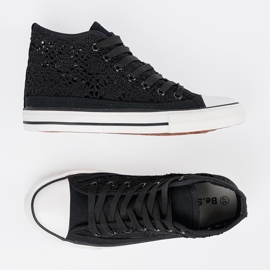 Shelvt Frework Black Sneakers High negro 4