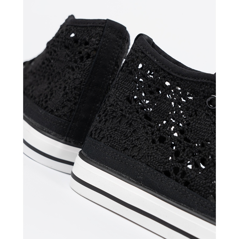 Shelvt Frework Black Sneakers High negro 1