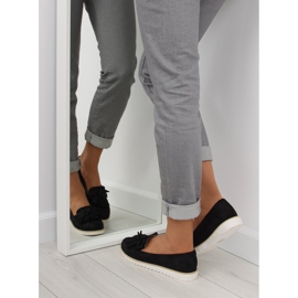 Negro Mocasines mujer con flecos 7214 Black 1