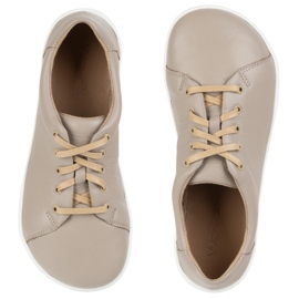 WASAK Zapatos de cuero minimalista de mujeres descalzos 0771W beige 6