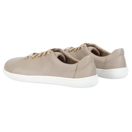 WASAK Zapatos de cuero minimalista de mujeres descalzos 0771W beige 4