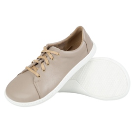 WASAK Zapatos de cuero minimalista de mujeres descalzos 0771W beige 5