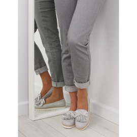Mocasines mujer grises y grises con flecos 6