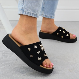 Godas de cuero para mujeres con decoraciones negras Vinceza 66741 negro 5