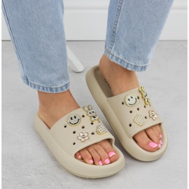 Vinceza Aletas de espuma para la playa de piscina en la plataforma beige con decoraciones Vincez 76055 5