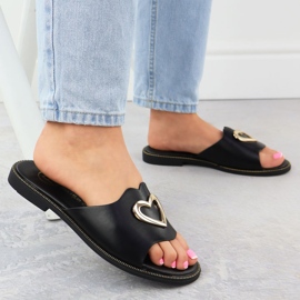 Aleta para mujeres con un corazón decorativo Filippo DK6909 negro 6