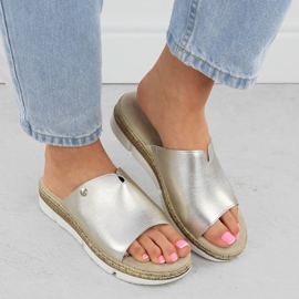 Vinceza Flip Flip -Flops en la Elevación metálica Golden Evento 8832 dorado 5