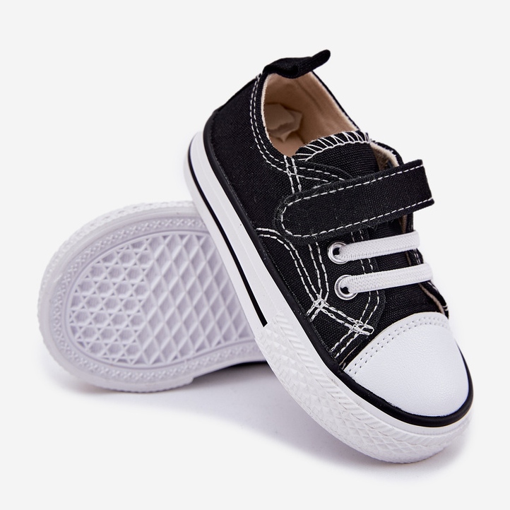 Inna Zapatillas de deporte para niños de velcro negro 1