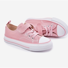 Inna Zapatillas de zapatillas para niños de velcro rosa 1