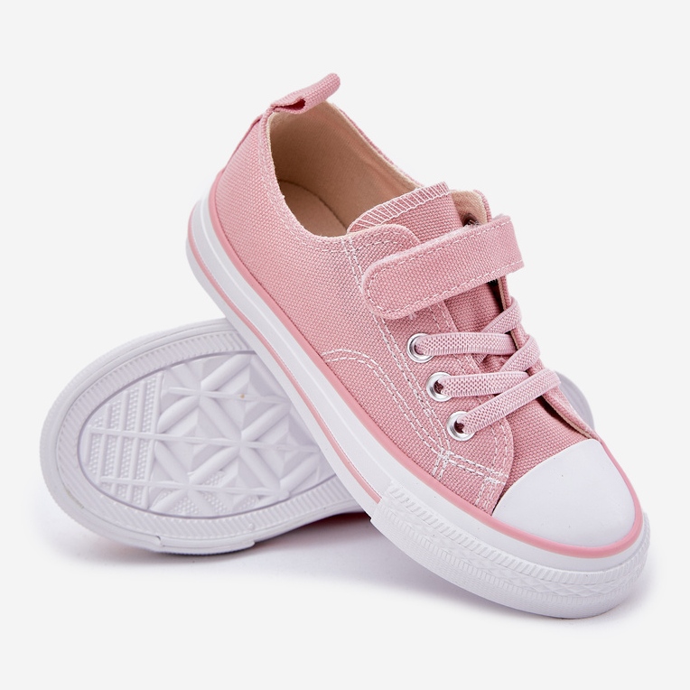 Inna Zapatillas de zapatillas para niños de velcro rosa rosado 2