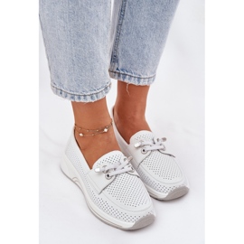 Zapatos abiertos hechos de cuero natural en la plataforma blanca Artiker 56C2101 blanco 5