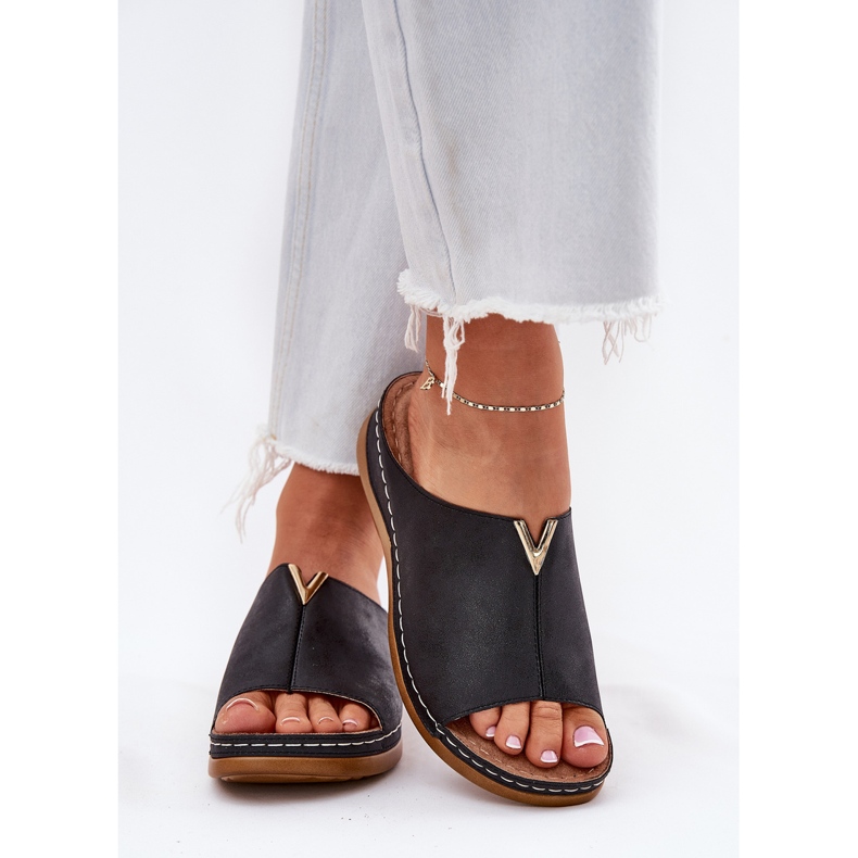 EVento Cuñas cómodas para mujeres cuñas negras negro 2