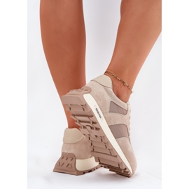 Zapatillas de ante en la plataforma de mujeres Big Star RR274897 beige 6