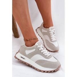 Zapatillas de ante en el Big Star Women RR274896 Plataforma de mujeres Hi-Polish System Biało-Ware blanco 7