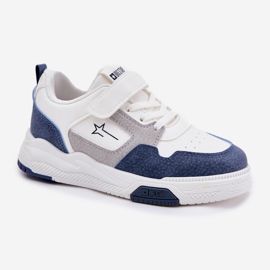 Zapatillas livianas Big Star RR374053 Blanco y azul 6