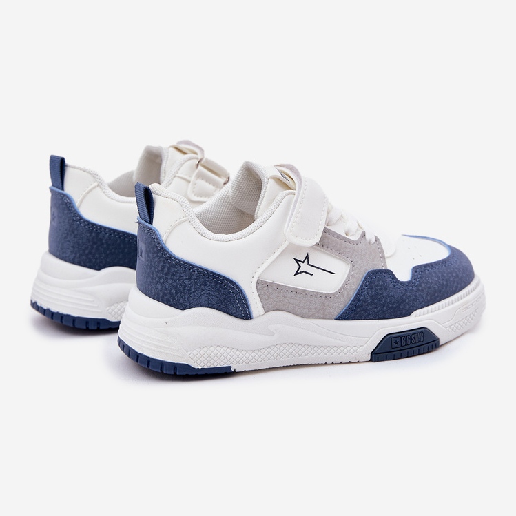 Zapatillas livianas Big Star RR374053 Blanco y azul 2