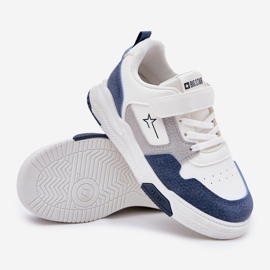 Zapatillas livianas Big Star RR374053 Blanco y azul 4