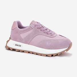 Zapatillas de ante en el sistema violeta Hi-Polish de la plataforma Big Star RR274900 4
