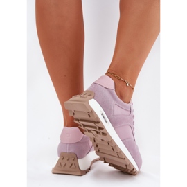 Zapatillas de ante en el sistema violeta Hi-Polish de la plataforma Big Star RR274900 5