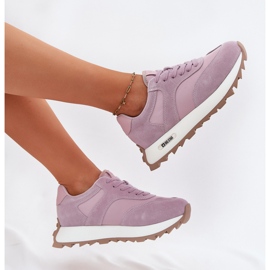 Zapatillas de ante en el sistema violeta Hi-Polish de la plataforma Big Star RR274900 7