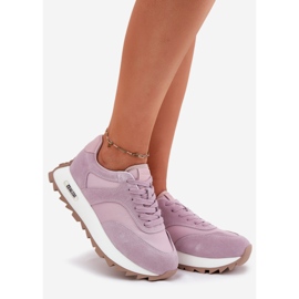 Zapatillas de ante en el sistema violeta Hi-Polish de la plataforma Big Star RR274900 1