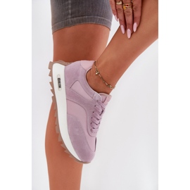 Zapatillas de ante en el sistema violeta Hi-Polish de la plataforma Big Star RR274900 3