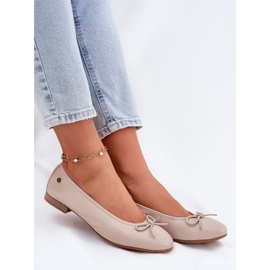 Ballerinas de cuero femenino maciejka P6800-04 beige 9