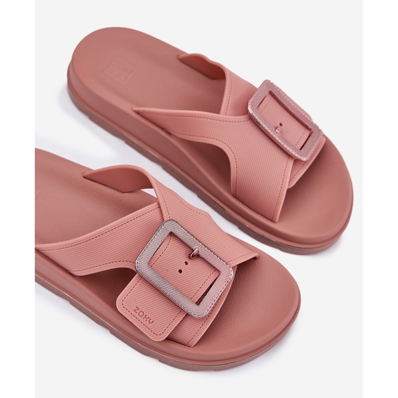 Flip fragantes chanclas para mujeres con una hebilla decorativa Zaxy RR285077 Pink sucio rosado 1