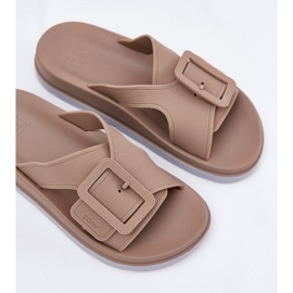 Flip fragantes chanclas para mujeres con una hebilla decorativa Zaxy RR285076 beige 8