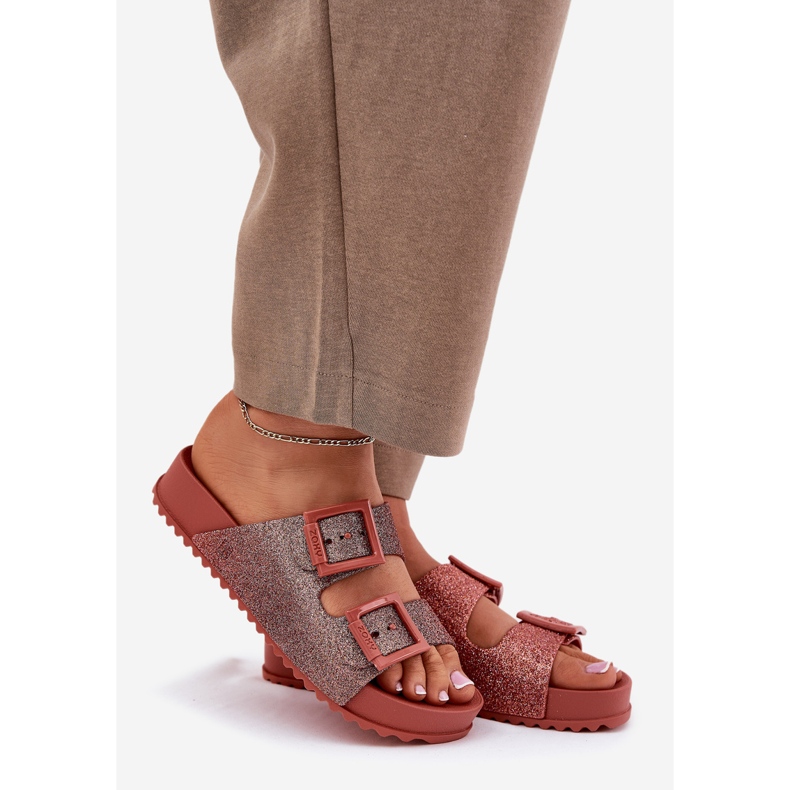 Flip fragantes chanclas para mujeres con brillo y hebillas Zaxy RR285025 Dirty Pink rosado 1