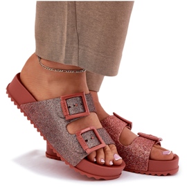 Flip fragantes chanclas para mujeres con brillo y hebillas Zaxy RR285025 Dirty Pink rosado 7
