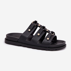 Inna Zapatillas para mujeres con rayas negras negro 3