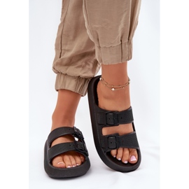 Inna Flip Flip Flip Flip en la plataforma con hebillas negras negro 3