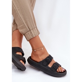 Inna Flip Flip Flip Flip en la plataforma con hebillas negras negro 6