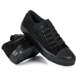 Seastar Zapatillas de ante con cordones negro 3