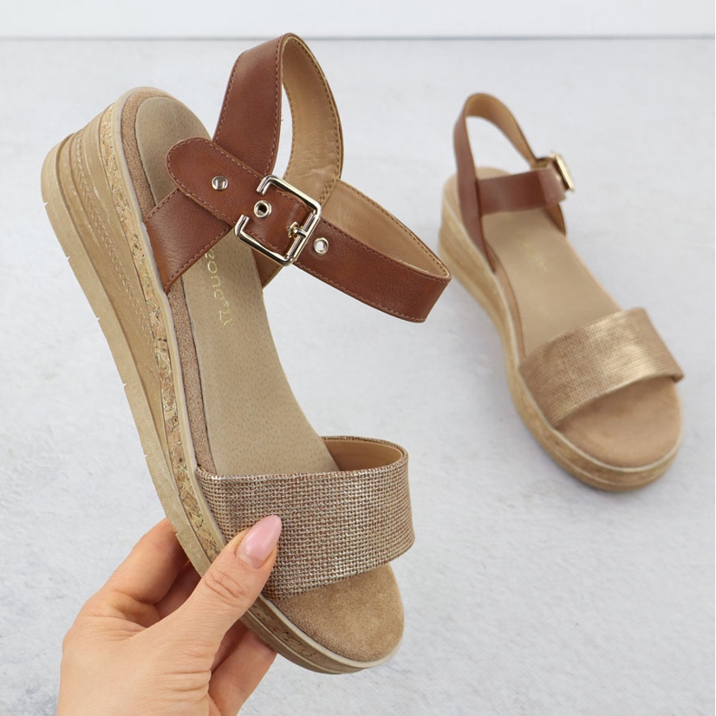 Sandalias para mujeres para cuñas marrones Sergio Leone SK-204 marrón 1