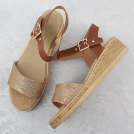 Sandalias para mujeres para cuñas marrones Sergio Leone SK-204 marrón 3