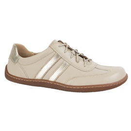 Olivier Zapatos minimalistas de cuero para mujeres descalzo 1287 zapatillas beige 4