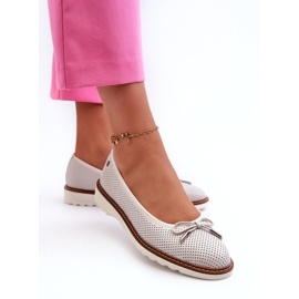 Bailarinas de Mujer Caladas en Piel Natural Maciejka P6509-11 Blanco 3 Bailarinas de Mujer Caladas en Piel Natural Maciejka P6509-11 Blanco 3