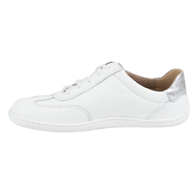 Olivier Zapatos minimalistas de cuero para mujeres descalzo 1287 blanco con zapatillas plateadas 1 Olivier Zapatos minimalistas de cuero para mujeres descalzo 1287 blanco con zapatillas plateadas 1