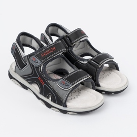 Shelvt Sandalias negras para niños negro 4