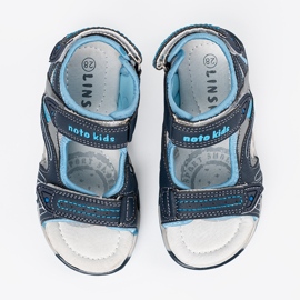 Shelvt Sandalias de los niños azul marino 3