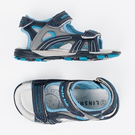Shelvt Sandalias de los niños azul marino 4