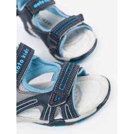 Shelvt Sandalias de los niños azul marino 5