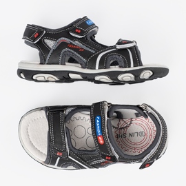 Shelvt Sandalias de chicos negros 4