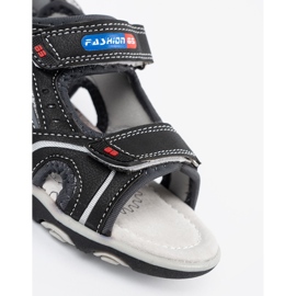 Shelvt Sandalias de chicos negros 5