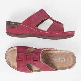 Shelvt Zapatillas de mujer roja en la plataforma rojo 4
