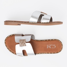 Inna Zapatillas de plata metálica de plata 3
