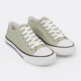 Shelvt Zapatillas de deporte de material para mujeres verde 2