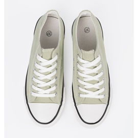 Shelvt Zapatillas de deporte de material para mujeres verde 1